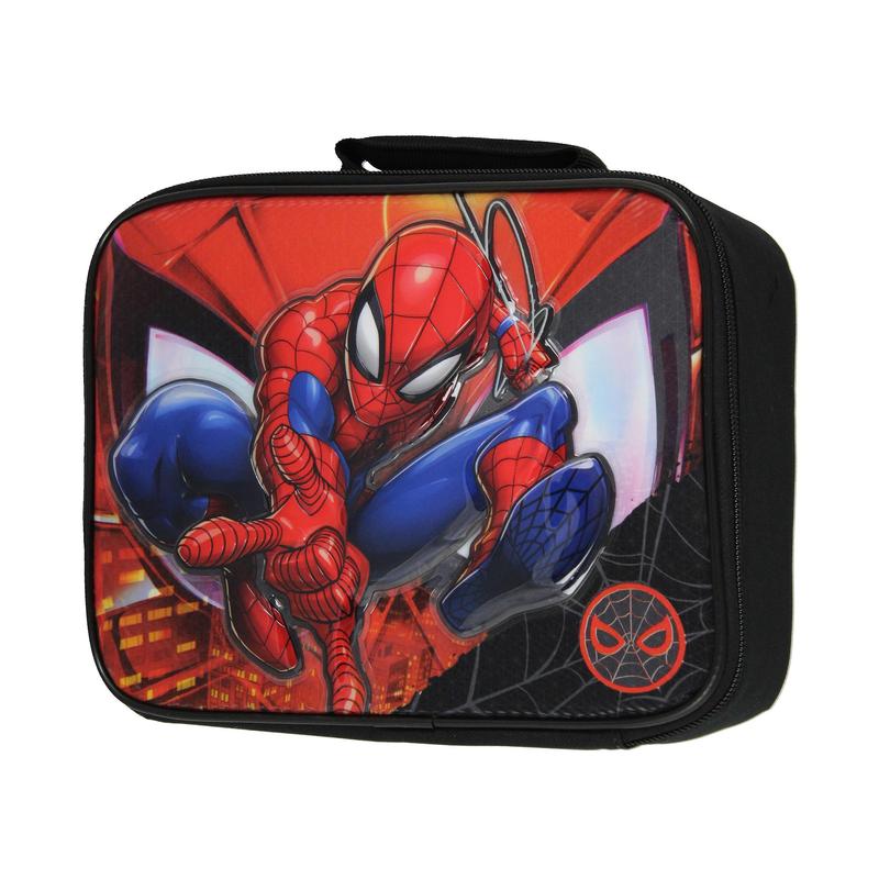 Marvel Spiderman Raised Design Lunch Box Insulated Superhero Lunch Bag Spider-Man Lunch Tote