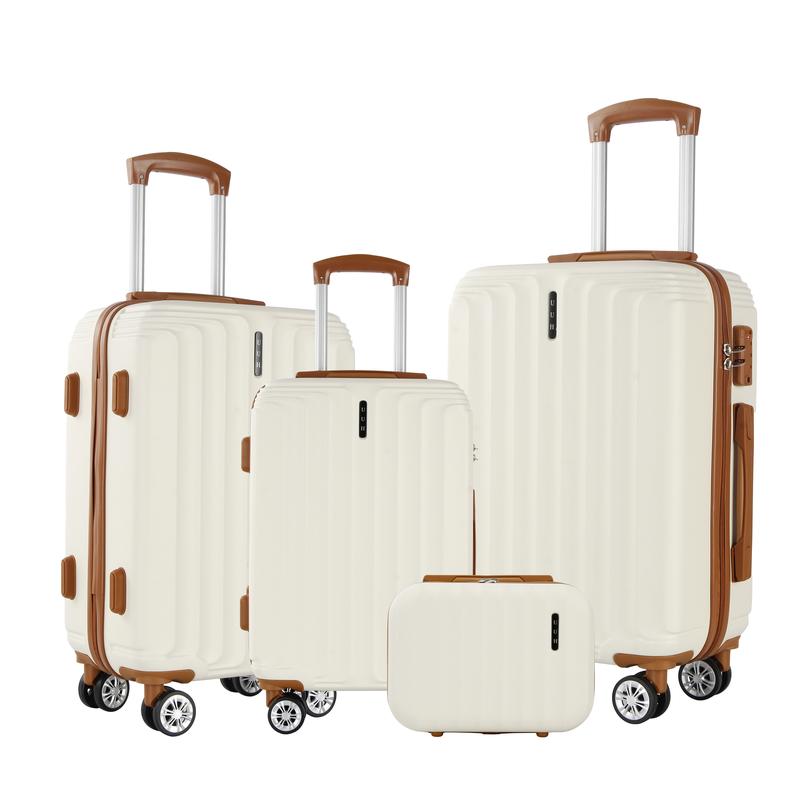 [LIVE 2]UUH Luggage Set 3pcs 4pcs Durable ABS Luggage with TSA Lock 4 Swivel Wheels, Ideal for Business and Travel. Perfect business trips and vacations.