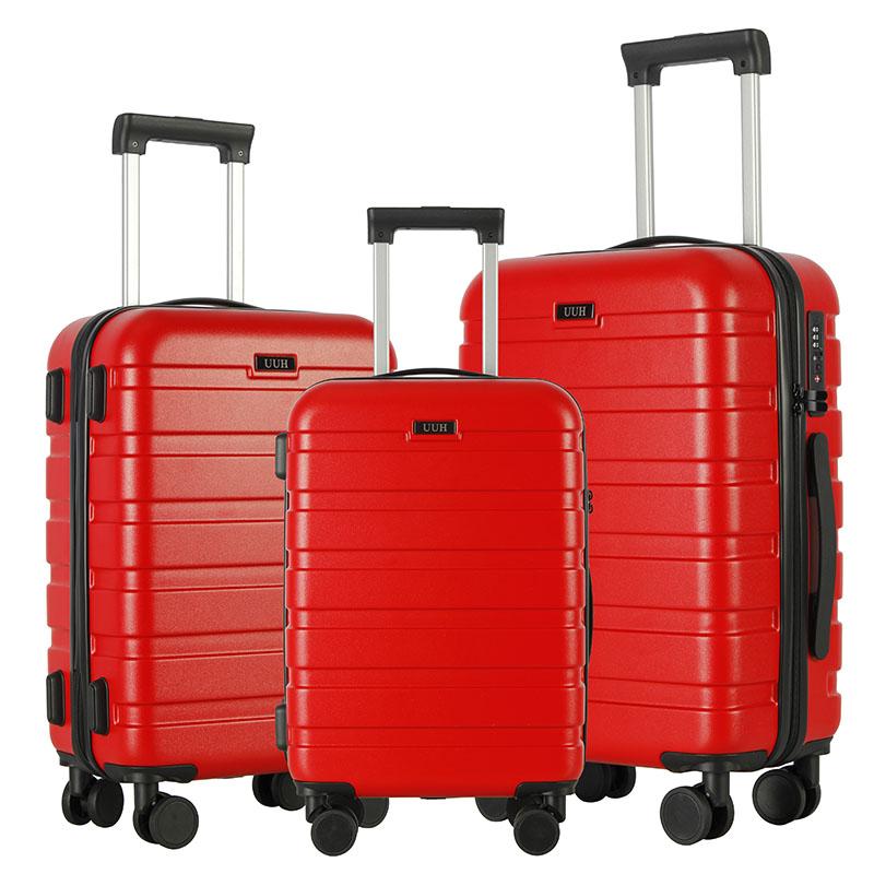 [LIVE 2]UUH Luggage Set 3pcs 4pcs Durable ABS Luggage with TSA Lock 4 Swivel Wheels, Ideal for Business and Travel. Perfect business trips and vacations.