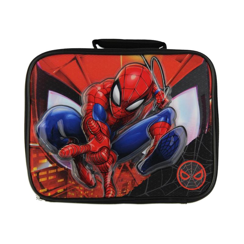 Marvel Spiderman Raised Design Lunch Box Insulated Superhero Lunch Bag Spider-Man Lunch Tote