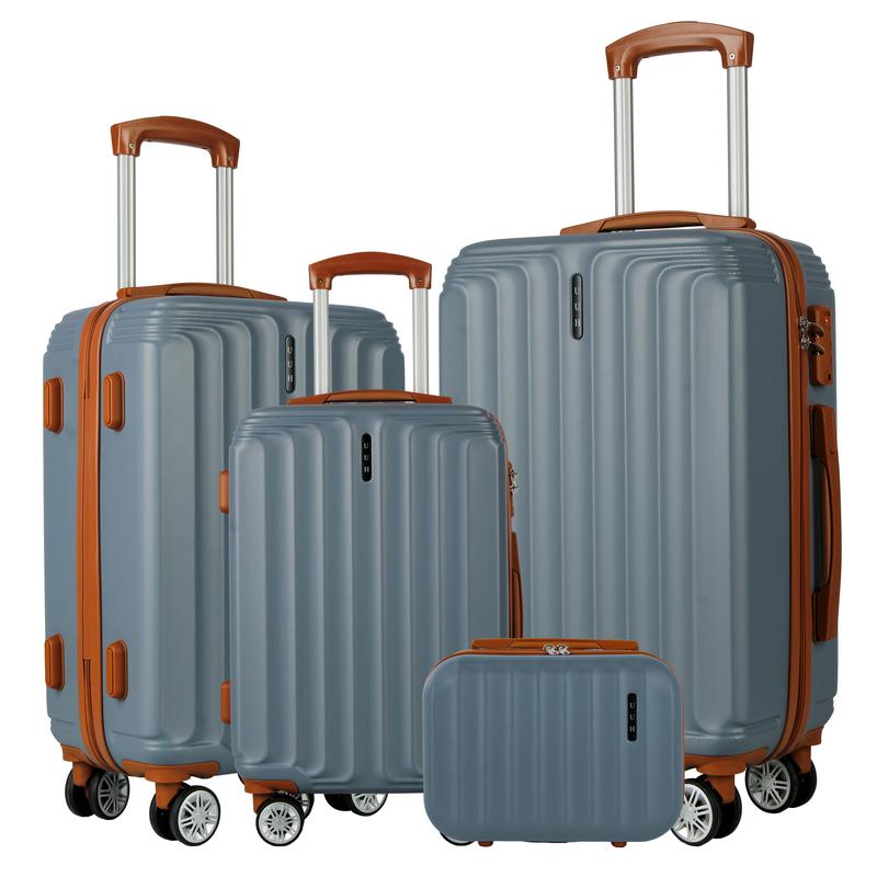 [LIVE 2]UUH Luggage Set 3pcs 4pcs Durable ABS Luggage with TSA Lock 4 Swivel Wheels, Ideal for Business and Travel. Perfect business trips and vacations.