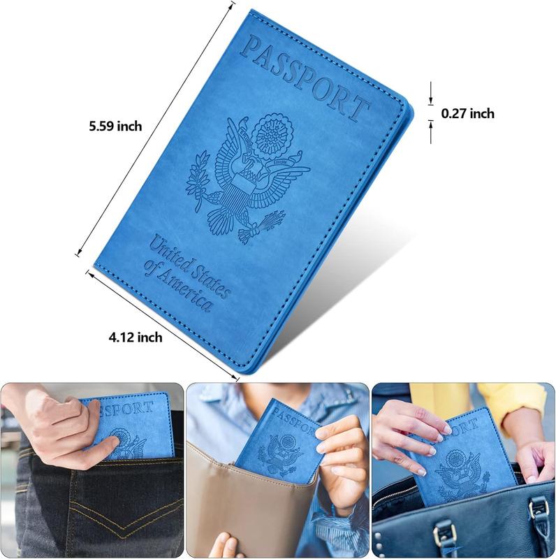 2Pack Passport Holder Wallet Cover Case, Travel  for Women and Men