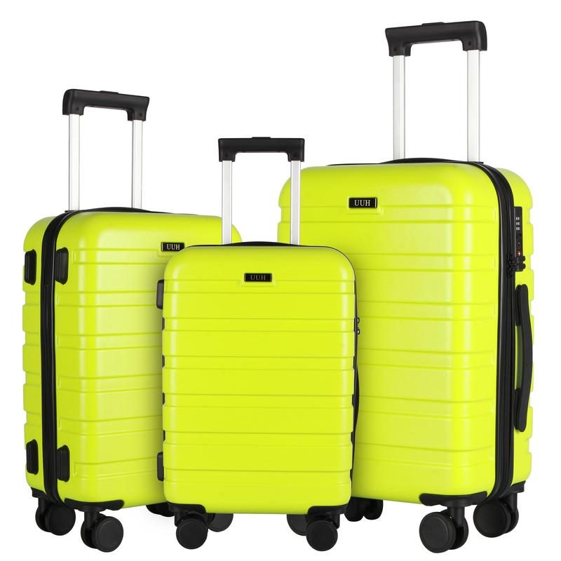 [LIVE 2]UUH Luggage Set 3pcs 4pcs Durable ABS Luggage with TSA Lock 4 Swivel Wheels, Ideal for Business and Travel. Perfect business trips and vacations.