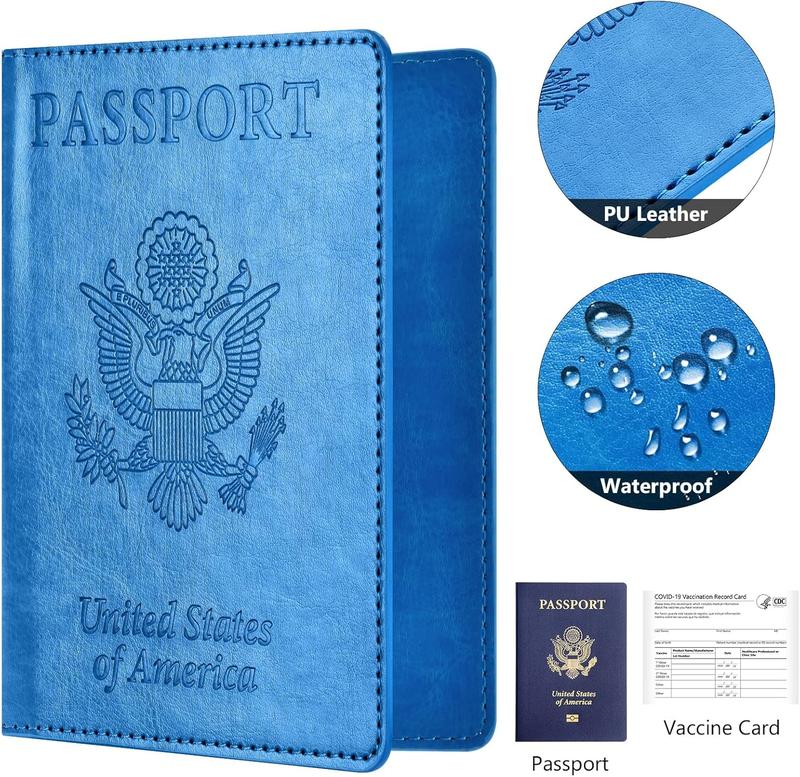 2Pack Passport Holder Wallet Cover Case, Travel  for Women and Men