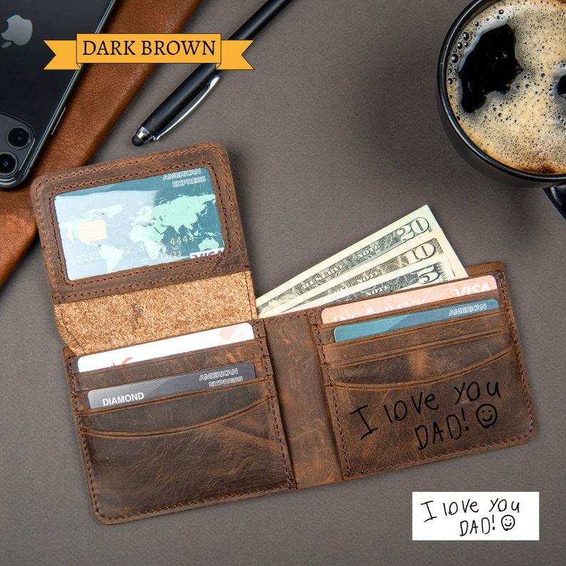 Personalized Gifts for Him, Engraved Leather Wallet for Men, Personalized Wallet, Custom Wallet, Fathers Day Gifts, Husband, Boyfriend, Dad