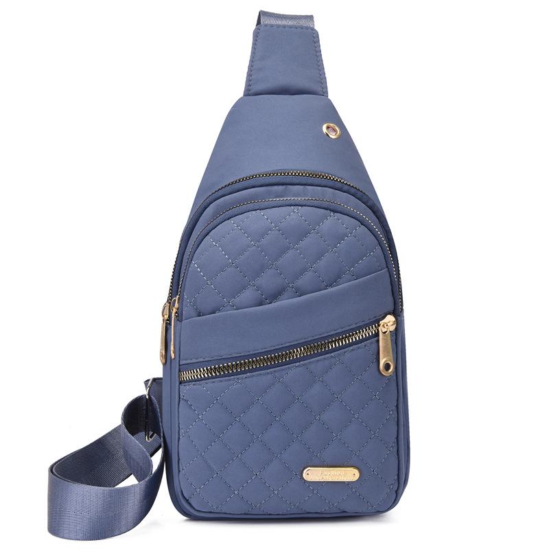 2024 Solid Color Quilted Fanny Pack, Casual Large Capacity Zipper Chest Belt Bum Bag As Gift, All-match Sling Bag for Daily Use