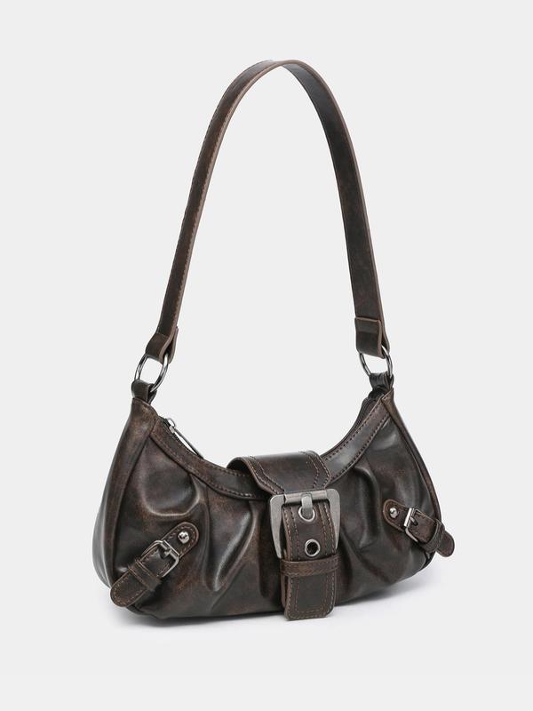 Women's Fashionable Retro Y2K Shoulder Bag, Casual Versatile Shoulder Clutch for Daily Used, Trendy All-match Commuter Bag