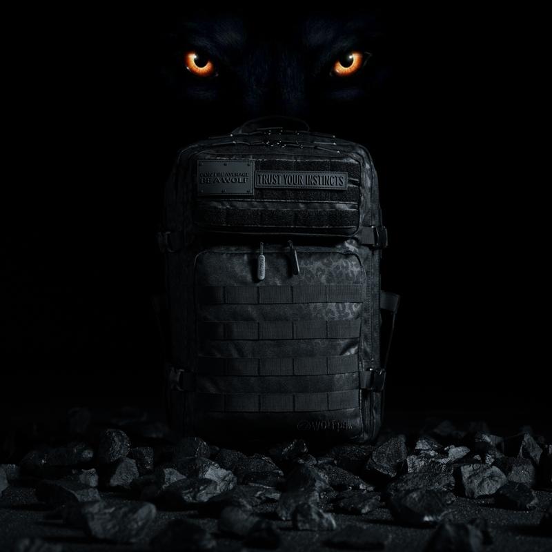 45L Backpack Black Leopard