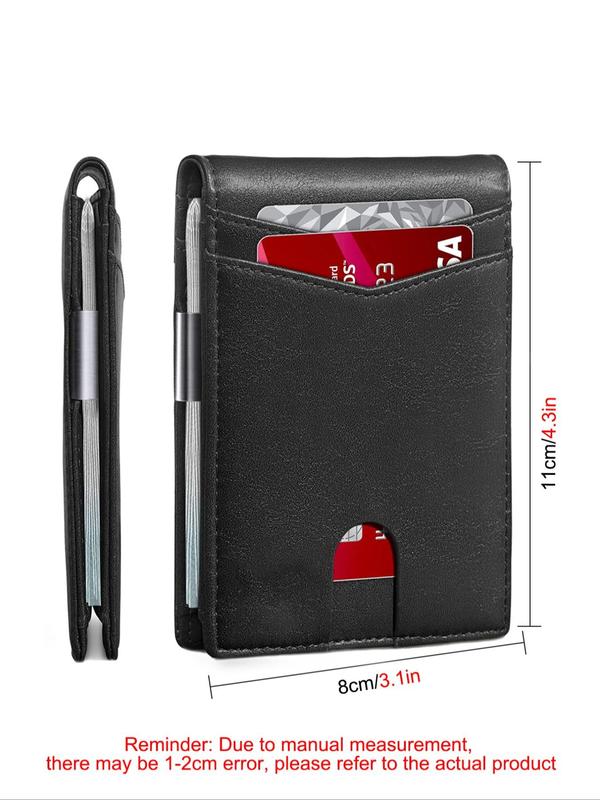 Men's Business Fashion Bifold Wallet, Casual Trendy Textured Design Wallet for Work & Daily Use, Simple Style Cardholder for Men