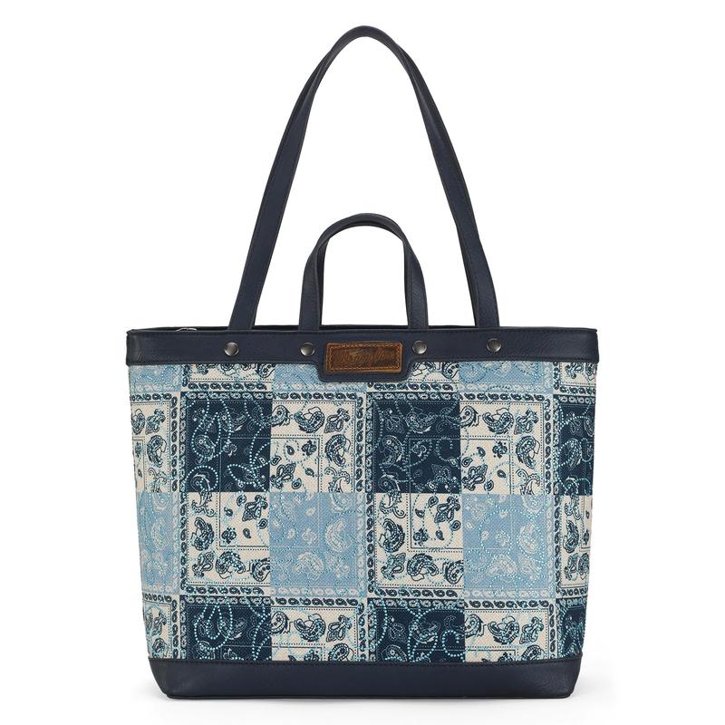 Wrangler Purse for Women Large Tote Bag with Sparkle Rheinstone Paisley Western Floral Top-handle Handbags wrangler totebag