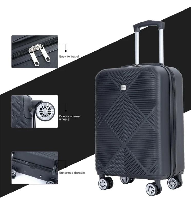 Tripcomp Luggage Set 4-Piece Suitcase Set (14 20 24 28) Hard suitcase with swivel wheels Light carry-on luggage, portable suitcase set, multi-strap suitcase set, handy suitcase set, Business travel suitcase, Christmas gift