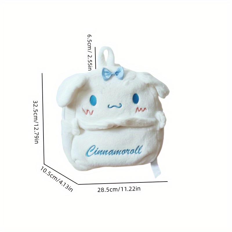 Sanrio Cute Plush Backpack - Kuromi, My Melody, KT Cat & Cinnamoroll Designs | Soft Daily Office Storage Bag