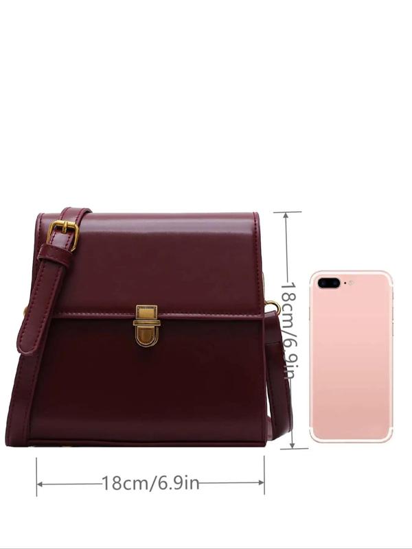 Women's Solid Crossbody Bag, Fashionable Pu Leather Zipper Shoulder Bag for Daily Use, Matching Flap Square Bag for Teen Girls College Students, Luxury Designer bag