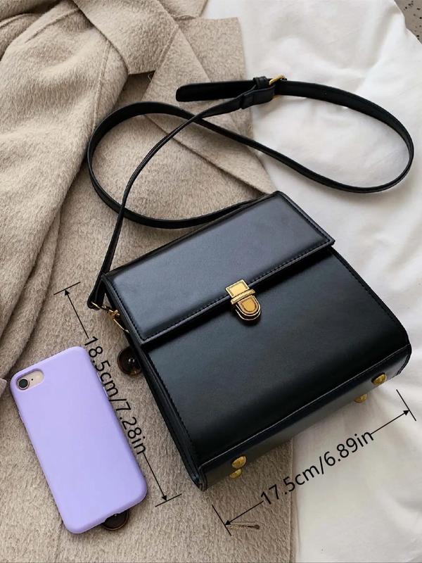 Women's Solid Crossbody Bag, Fashionable Pu Leather Zipper Shoulder Bag for Daily Use, Matching Flap Square Bag for Teen Girls College Students, Luxury Designer bag