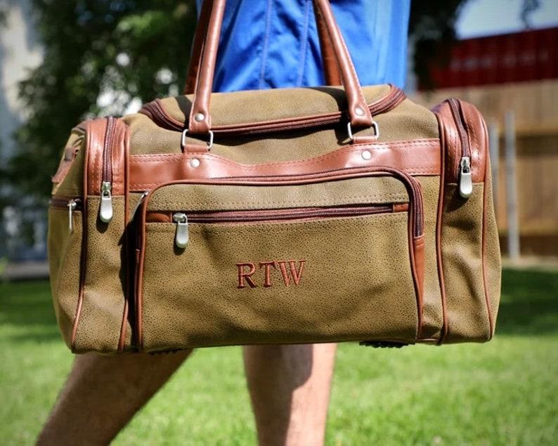 [Custom in description] Personalized Guy Gift, Mens Leather Bag, Duffle Bag, Gift for Him, Gift for Men, Boyfriend Gift, Groomsmen Gift, Father's Day Gift, Husband