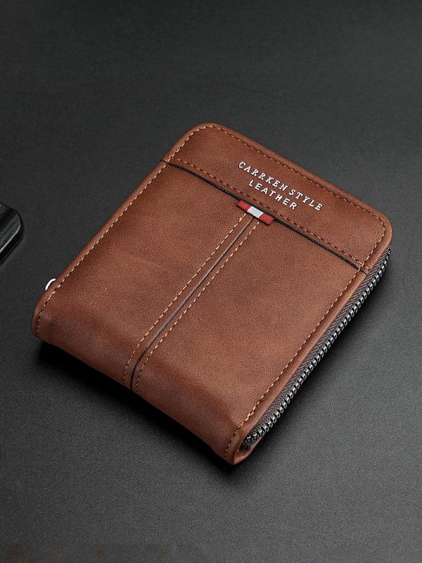 Men's Vintage Retro Matte PU Leather Short Wallet, Casual Multi-card Slot Wallet, Functional Coin and Change Pouch, Perfect Gift for Men