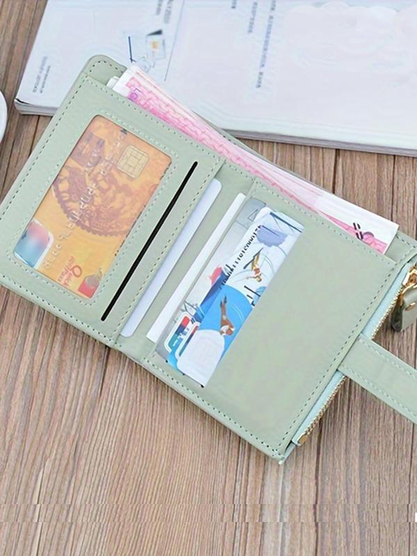 Women's  Crocodile Pattern Short Wallet, Fashionable Zipper Design Card Holder, Casual Small Wallet for Daily Used, Trendy Versatile High-quality Daily Wallet