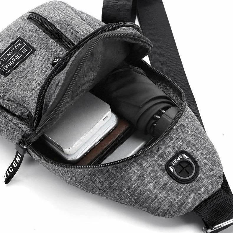 Mens Crossbody Sling Bag Chest Shoulder Fanny Pack Backpack Sport Shoulder Bag Chest Pack