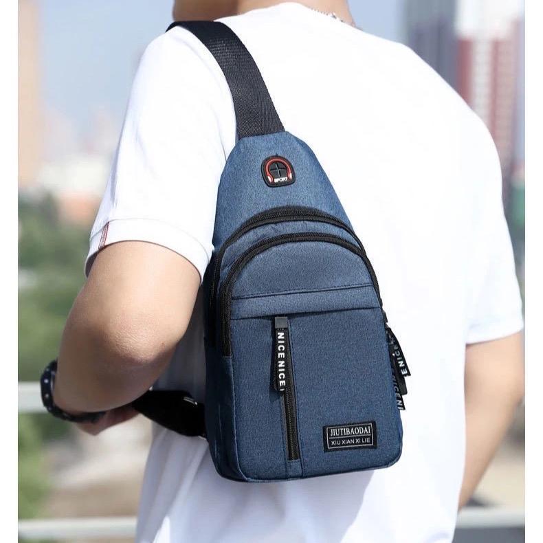 Mens Crossbody Sling Bag Chest Shoulder Fanny Pack Backpack Sport Shoulder Bag Chest Pack