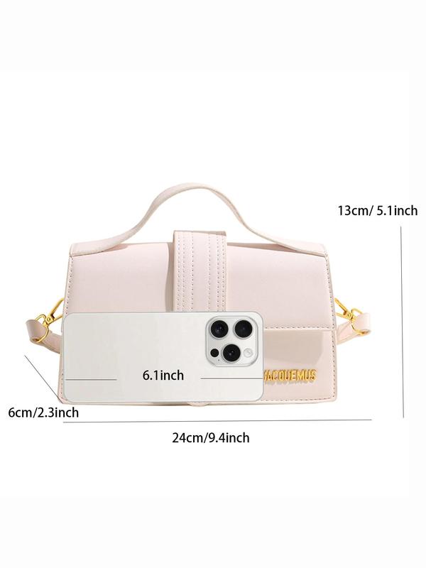 Women's Fashion Letter Decorated Handbag, Casual Versatile Crossbody Bag for Daily Used, Trendy High-quality Daily Commuting Bag