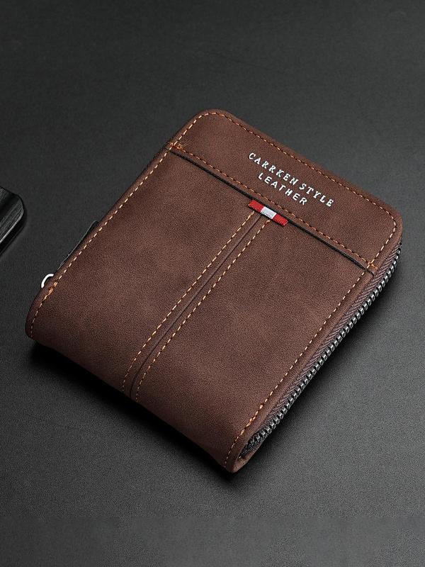 Men's Vintage Retro Matte PU Leather Short Wallet, Casual Multi-card Slot Wallet, Functional Coin and Change Pouch, Perfect Gift for Men