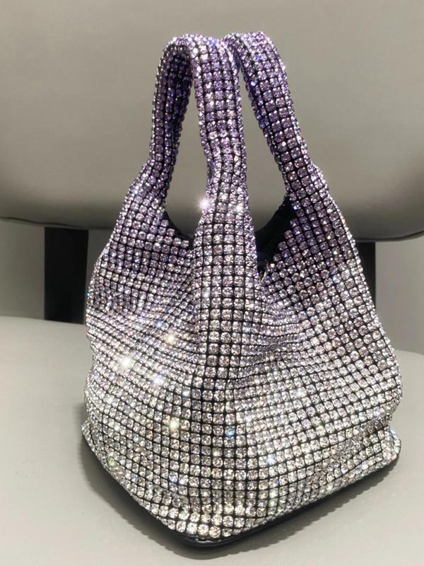 Women's Rhinestone Decor Ombre Evening Bag, Fashionable Luxurious Evening Handbag for Party, Trendy All-match Bag for Party Clothing Decor