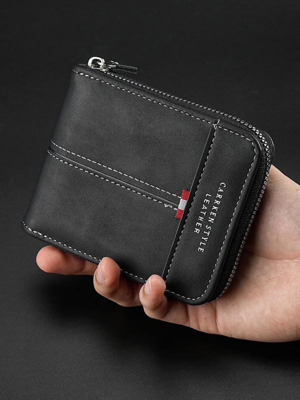 Men's Vintage Retro Matte PU Leather Short Wallet, Casual Multi-card Slot Wallet, Functional Coin and Change Pouch, Perfect Gift for Men