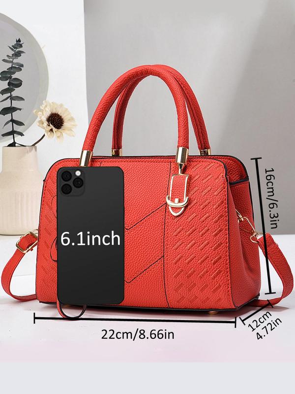 Women's Elegant Flower Decorated Shoulder Bag, Fashionable Pu Leather Crossbody Bag for Daily Used, Casual Trendy Versatile High-quality Daily Handbag