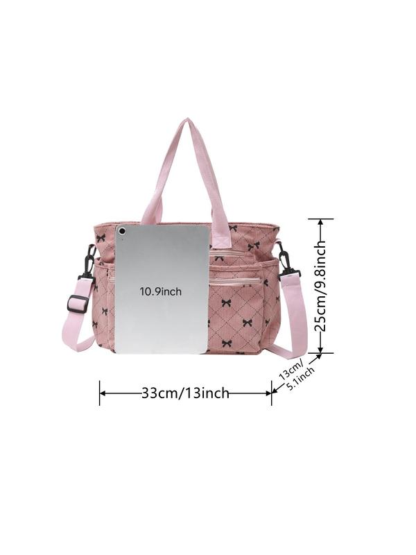 Women's Cute Butterfly Pattern Tote Bag, Fashionable Shoulder Bag for Daily Travel Work Commute, Casual Trendy Versatile High-quality Daily Commuting Bag