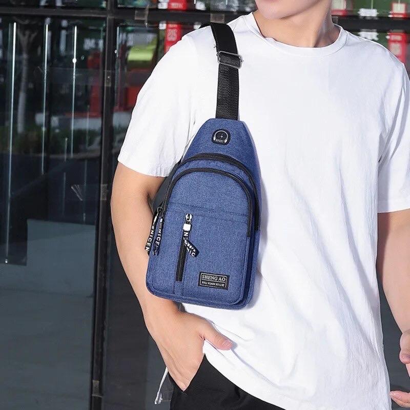 Mens Crossbody Sling Bag Chest Shoulder Fanny Pack Backpack Sport Shoulder Bag Chest Pack