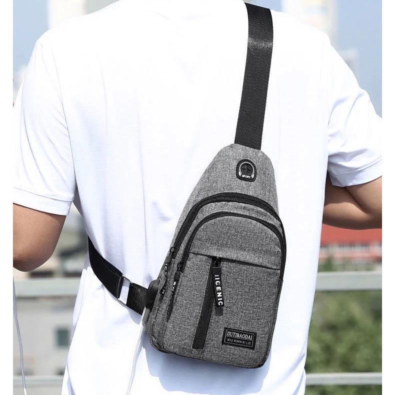 Mens Crossbody Sling Bag Chest Shoulder Fanny Pack Backpack Sport Shoulder Bag Chest Pack