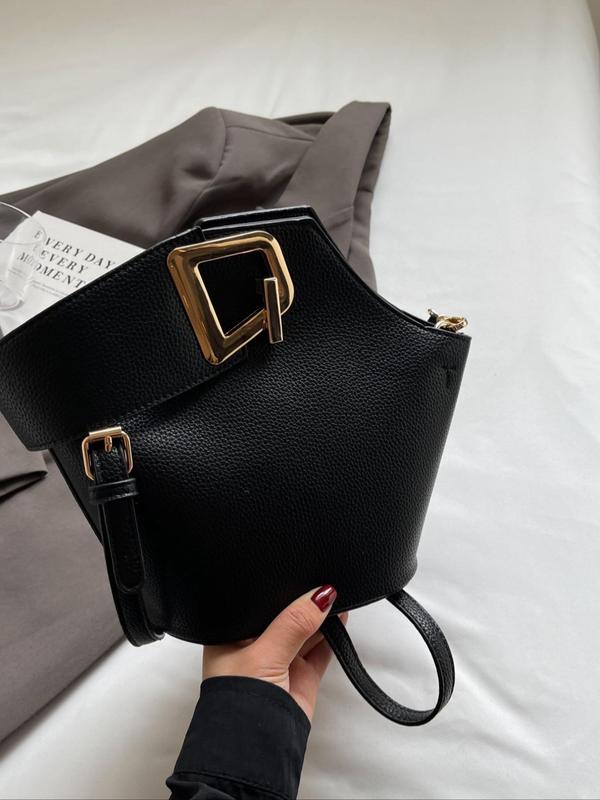 2024 Fall Fashion Plain Color Handbag, Pu Leather Zipper Luxury Designer Crossbody Bags with Bag Strap for Back To School, Trendy Daily Commuting Bag for Women Gift 2024, Fall Outfits, Fall Freshness