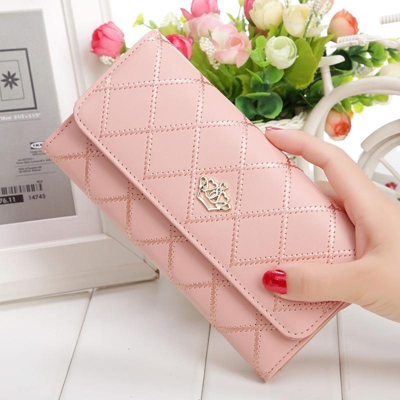 RFID Blocking Women's Wallets Multi Card Case Wallet with Zipper Pocket