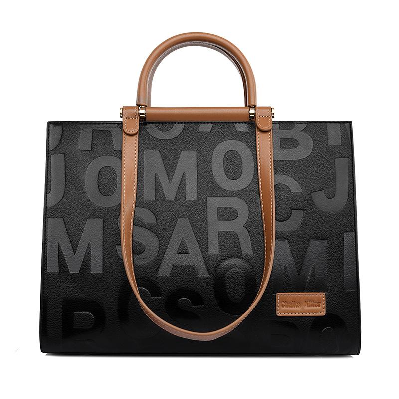 Tote bag new fashion bag commuting large capacity women's bag embossed letters ladies handbag, Leather Bag,Tote bag,Suede Hobo Bag ,crossbody bag ,Shoulder Bag ,Laptop bag