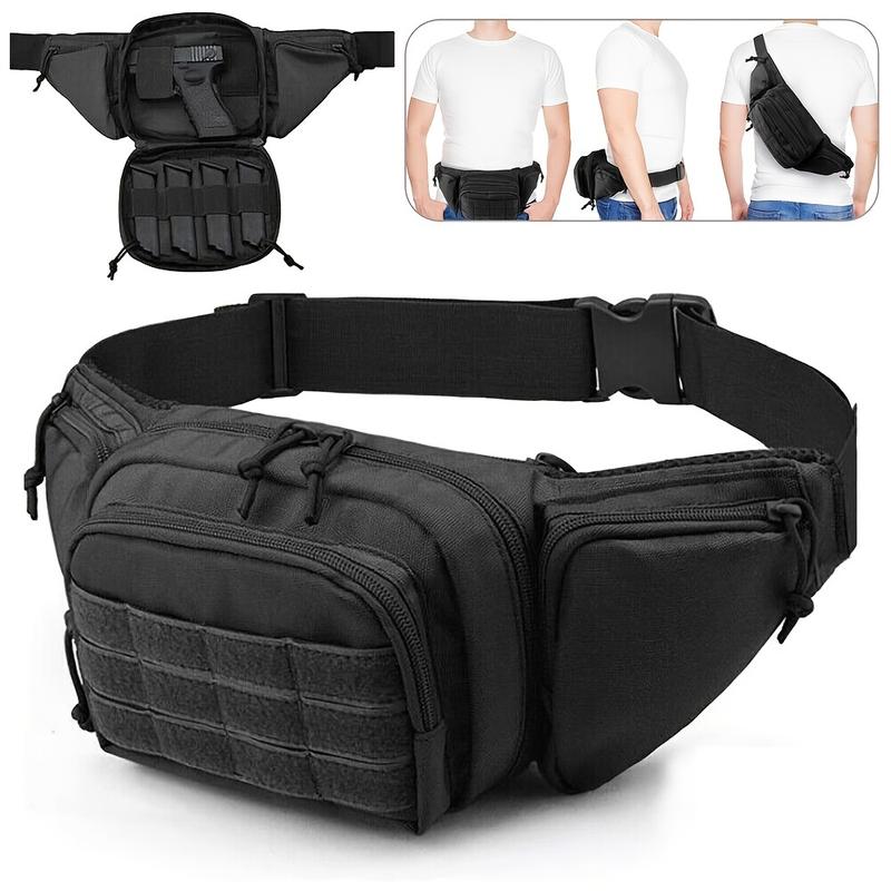 Hidden Buckle Waist Bag with Pistol Waist Bag, Waist Bag Holder with Cartridge Clip Pouch