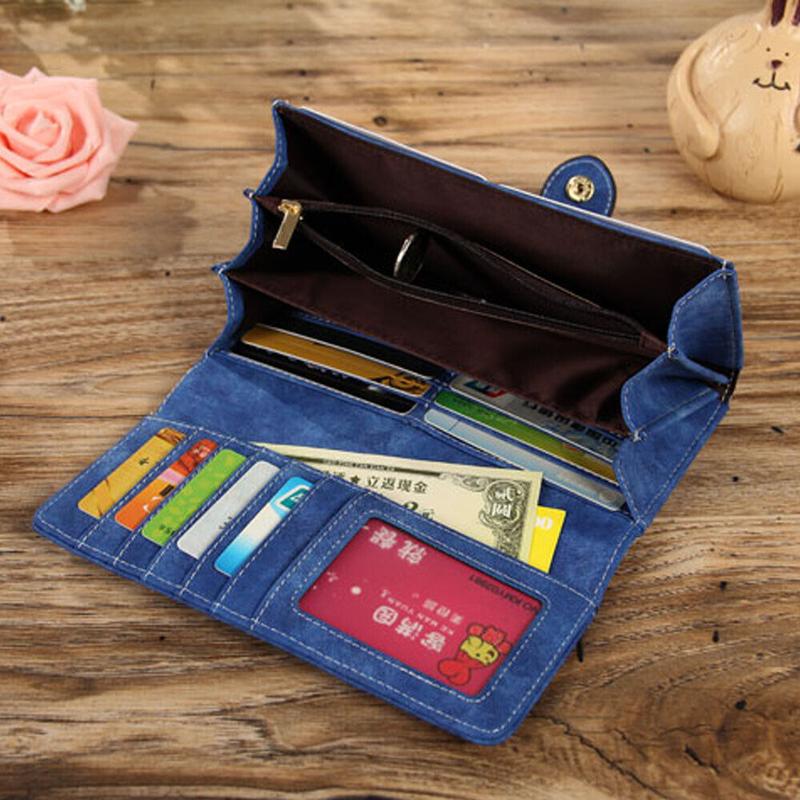 Women Lady Suede Leather Long Wallet Card Holder Purse Handbag Fashion Clutch US Does not apply