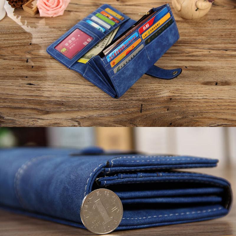 Women Lady Suede Leather Long Wallet Card Holder Purse Handbag Fashion Clutch US Does not apply