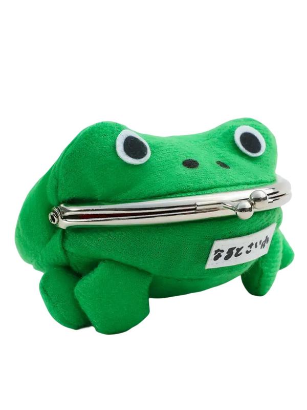 Cute Cartoon Frog Design Coin Purse, Novelty Wallet for Women & Girls, Multi Trendy Wallet with Kiss-Lock