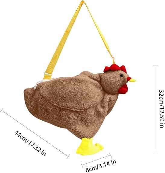 Novelty Chicken Purse for Women Cute Fluffy Penguin Sheep Animal Shoulder Bag Funny Cute Cartoon Crossbody bag