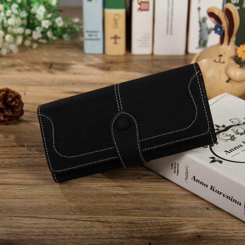 Women Lady Suede Leather Long Wallet Card Holder Purse Handbag Fashion Clutch US Does not apply