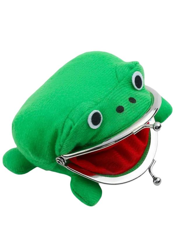 Cute Cartoon Frog Design Coin Purse, Novelty Wallet for Women & Girls, Multi Trendy Wallet with Kiss-Lock