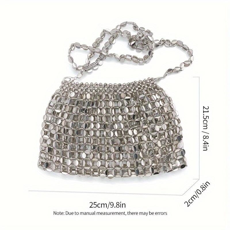 Vintage Bling Evening Bag - Dazzling Glittering Accents, Timeless Classic Luxury Design, Spacious Satchel Bag with Structured Shape - Ideal for Womens Evening Occasions, Perfect Dinner Party or Formal Event Accessory