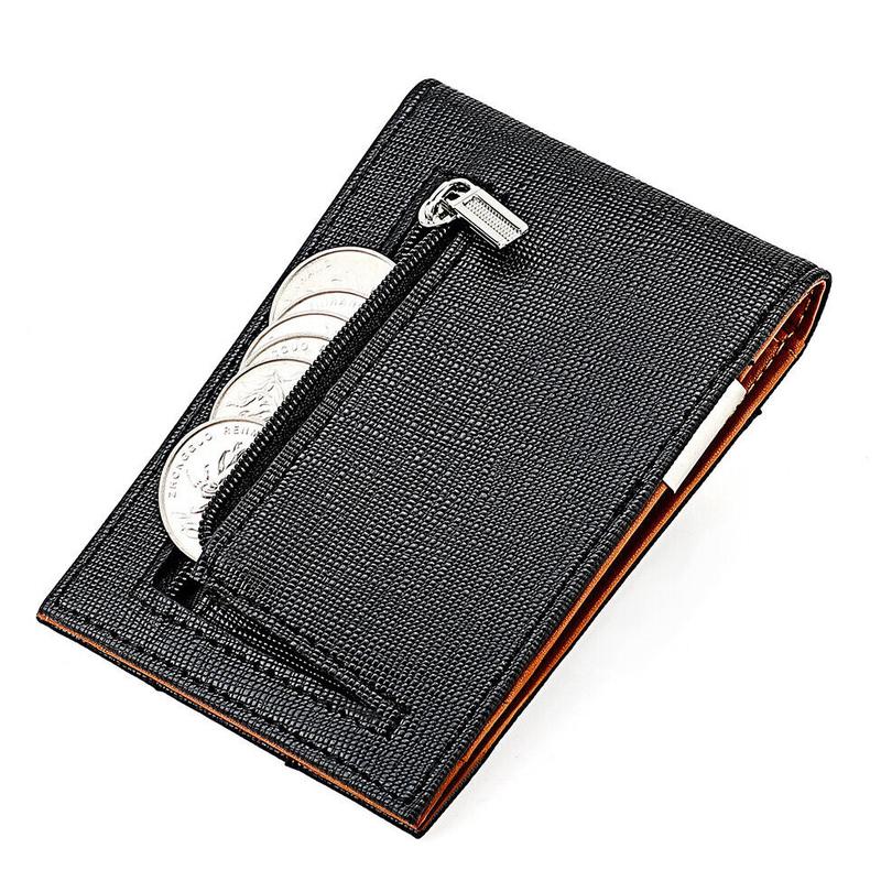 Slim Mens Wallet with Money Clip Leather RFID Blocking Bifold Credit Card Holder Does not apply