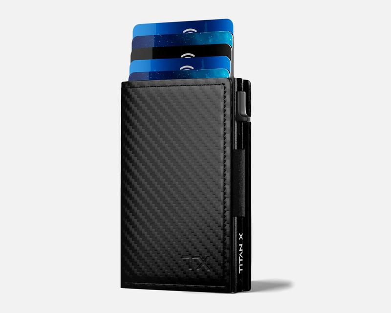 Airtag Trifold Wallet- Smart Wallet for Men Slim Minimalist Pop Up RFID Blocking Carbon Fiber