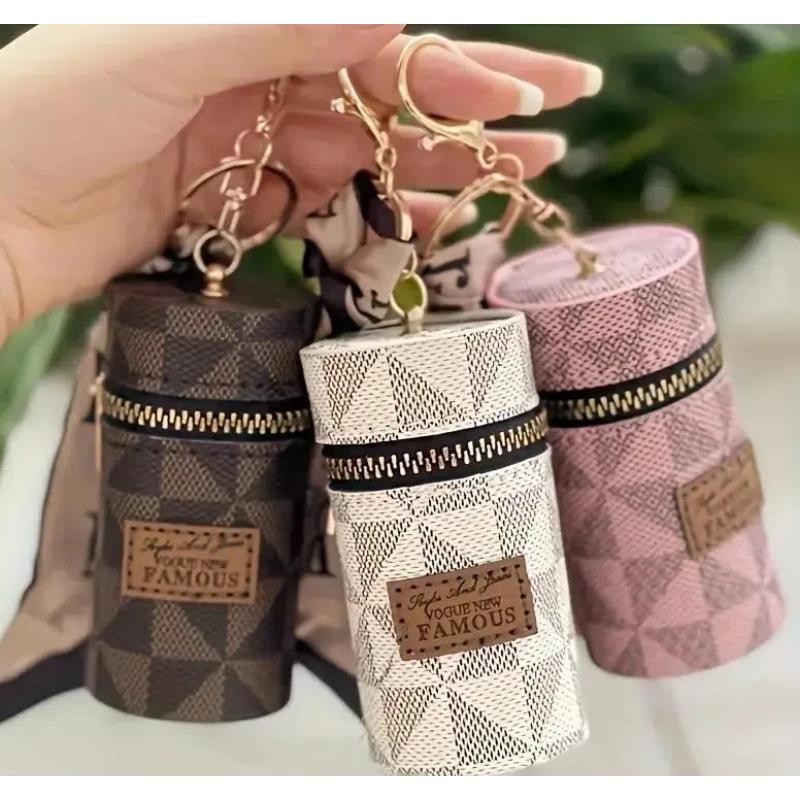 Vintage Style Mini Storage Bag, 1 2 3 Counts Multi-functional Coin Purse with Random Scarves, Portable Storage Bag for Earphone, Key, Lipstick, Home Organizer