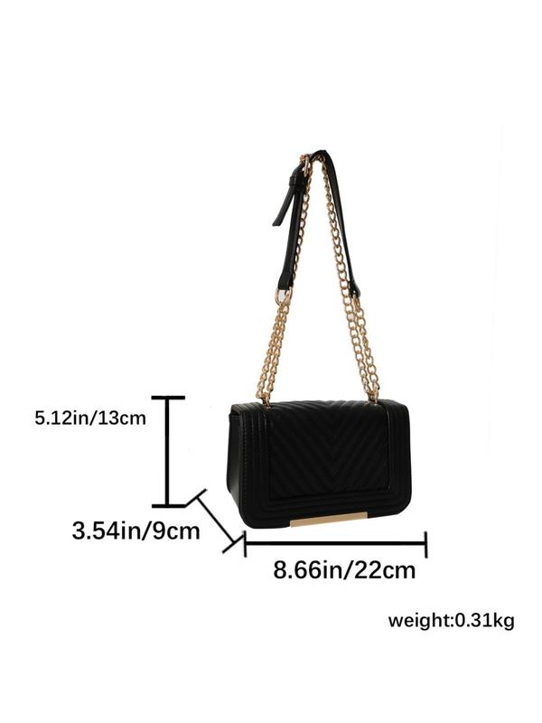 Women's Fashionable Quilted Design Crossbody Bag, Casual Versatile Solid Color Shoulder Bag for Daily Used, Trendy All-match Commuter Bag