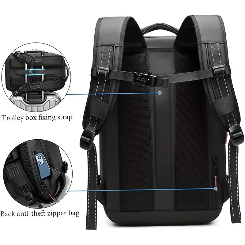 Vacuum Backpack Travel 60 Liter Expandable Multi-pocket Waterproof Carry-on Backpack With Lock Padding Breathable Zipper Closure Business Travel Backpack, Men's Travel Backpack Casual Backpack