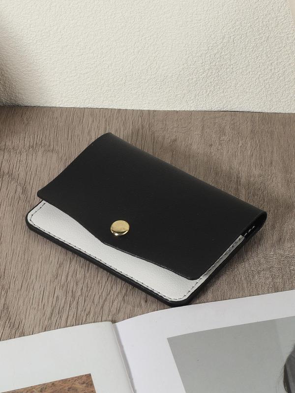 Women's Simple Plain Color Short Wallet, Lightweight Portable Small Credit Card Holder, Casual Versatile Clutch & Coin Purse