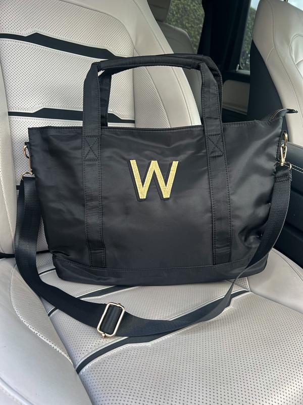 Initial Black & Gold Tote Bag