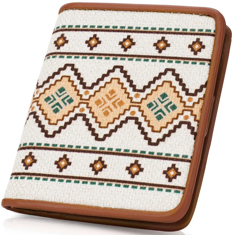 Women's Southwestern Pattern Canvas Wallet, Trendy Elegant Bifold Wallet, Chic All-match Card Holder for Daily Life for Women & Girls